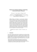 Human factor related challenges of marketing construction business enterprise