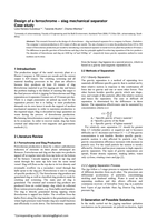 Design of a ferrochrome – slag mechanical separator : case study