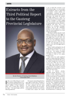 Extracts from the third political report to the Gauteng Provincial Legislature