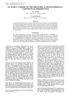 An early career in the military: a developmental-contextual perspective.