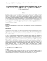 Environmental impacts assessment of the cleaning of plant off-gas in the recovery process of PGM at the Anglo American Platinum LTD, South Africa