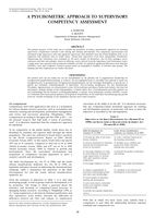 A psychometric approach to supervisory competency assessment.