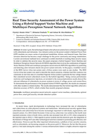 Real time security assessment of the power system using a hybrid support vector machine and multilayer perceptron neural network algorithms