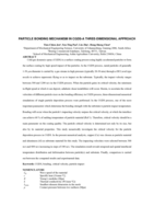 Particle bonding mechanism in CGDS-a three-dimensional approach