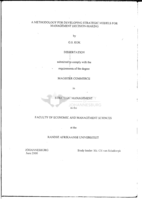 A methodology for developing strategic models for management decision-making
