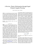 A review : plastic deformation through equal channel angular pressing