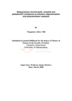 Bis(pyrazolyl) chromium(III), nickel(II) and palladium(II) complexes as ethylene oligomerization and polymerization catalysts