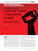 Political Organising and Mobilising in the Age of the Fourth Industrial Revolution : A Reflection on the Gauteng Young Communist League of South Africa