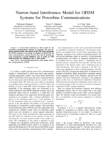 Narrow-band interference model for OFDM systems for powerline communications
