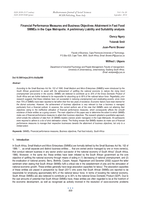 Financial performance measures and business objectives attainment in fast food SMMEs in the Cape Metropoli s: a preliminary liability and suitability analysis