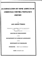 An explication of some aspects of Christian Themba Msimang's poetry