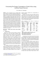 Forecasting net energy consumption of South Africa using artificial neural network