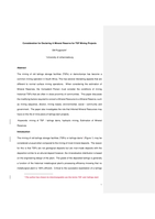 Consideration for declaring a Mineral Reserve for TSF mining projects