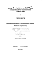 An investigation into sinusoidal current output switchmode converters