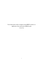 Uncovering equity market contagion among BRICS countries: an application of the multivariate GARCH model