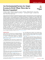 Are environmental factors for atopic eczema in ISAAC phase three due to reverse causation