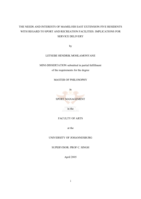 The needs and interests of Mamelodi East Extension Five residents with regard to sport and recreation facilities: implications for service delivery