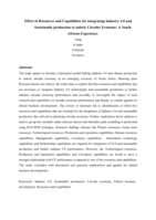Effect of resources and capabilities for integrating Industry 4.0 and sustainable production to unlock circular economy : a South African experience