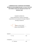A comparative study to investigate the difference between the inter-examiner reliability of gillet’s test and the standing flexion test in motion palpation of the sacroiliac joint