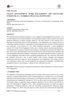 Talent management, work engagement and voluntary turnover at a Namibian Financial Institution
