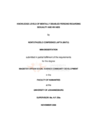 Knowledge levels of mentally disabled persons regarding sexuality and HIV/AIDS