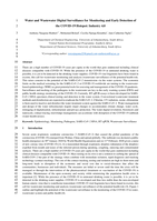 Water and Wastewater Digital Surveillance for Monitoring and Early Detection of the COVID-19 Hotspot: Industry 4.0