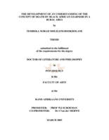 The development of an understanding of the concept of death by black African learners in a rural area