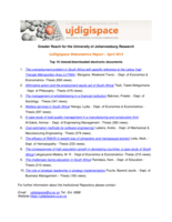 UJDigispace Webometrics Report - April 2013