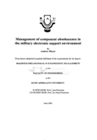 Management of component obsolescence in the military electronic support environment
