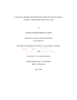 Language, gender and power relations in Swazi national courts: a discourse based analysis