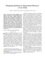 Mitigating backdrop in operational efficiency : a case study