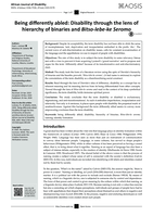 Being differently abled: disability through the lens of hierarchy of binaries and Bitso-lebe-ke Seromo
