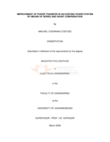 Improvement of power transfer in an existing power system by means of series and shunt compensation