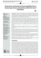 Governance, democracy and accountability from a network governance perspective within the city of Ekurhuleni