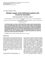 Multiple usages of the distributed systems with numerical calculation