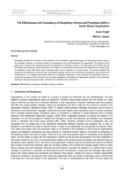 The effectiveness and consistency of disciplinary actions and procedures within a South African organisation