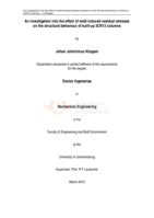 An investigation into the effect of weld induced residual stresses on the structural behaviour of built-up 3CR12 columns