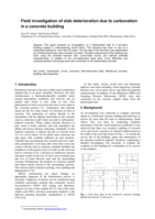 Field investigation of slab deterioration due to carbonation in a concrete building