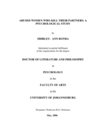 Abused women who kill their partners: a psychological study