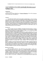 Laser irradiation in the visible wavelength stimulates wound healing in vitro