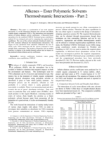 Alkenes - ester polymeric solvents thermodynamic interactions - part 2