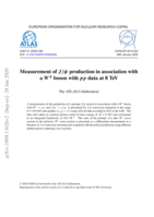 Measurement of J/ψ production in association with a W ± boson with pp data at 8 TeV