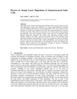 Review of atomic layer deposition of nanostructured solar cells