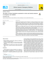 The effect of clinical simulation assessment on stress and anxiety measures in emergency care students