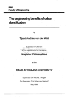 The engineering benefits of urban densification