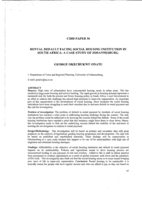Rental default facing social housing institution in  South Africa : a case study of Johannesburg