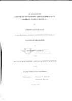 An analysis of corporate sponsorships among super league football teams in Botswana