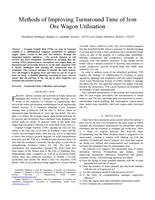 Methods of improving turnaround time of iron ore wagon utilisation