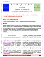 Determinants of growth in SADC Countries : a fixed effect vector decomposition approach