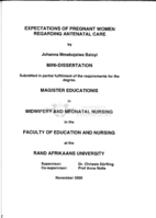Expectations of pregnant women regarding antenatal care